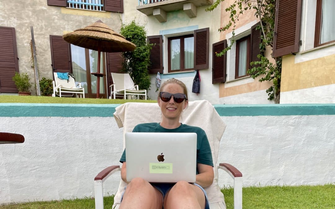 Rådgiver Elin Sofie er på workation i utlandet