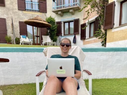Rådgiver Elin Sofie er på workation i utlandet